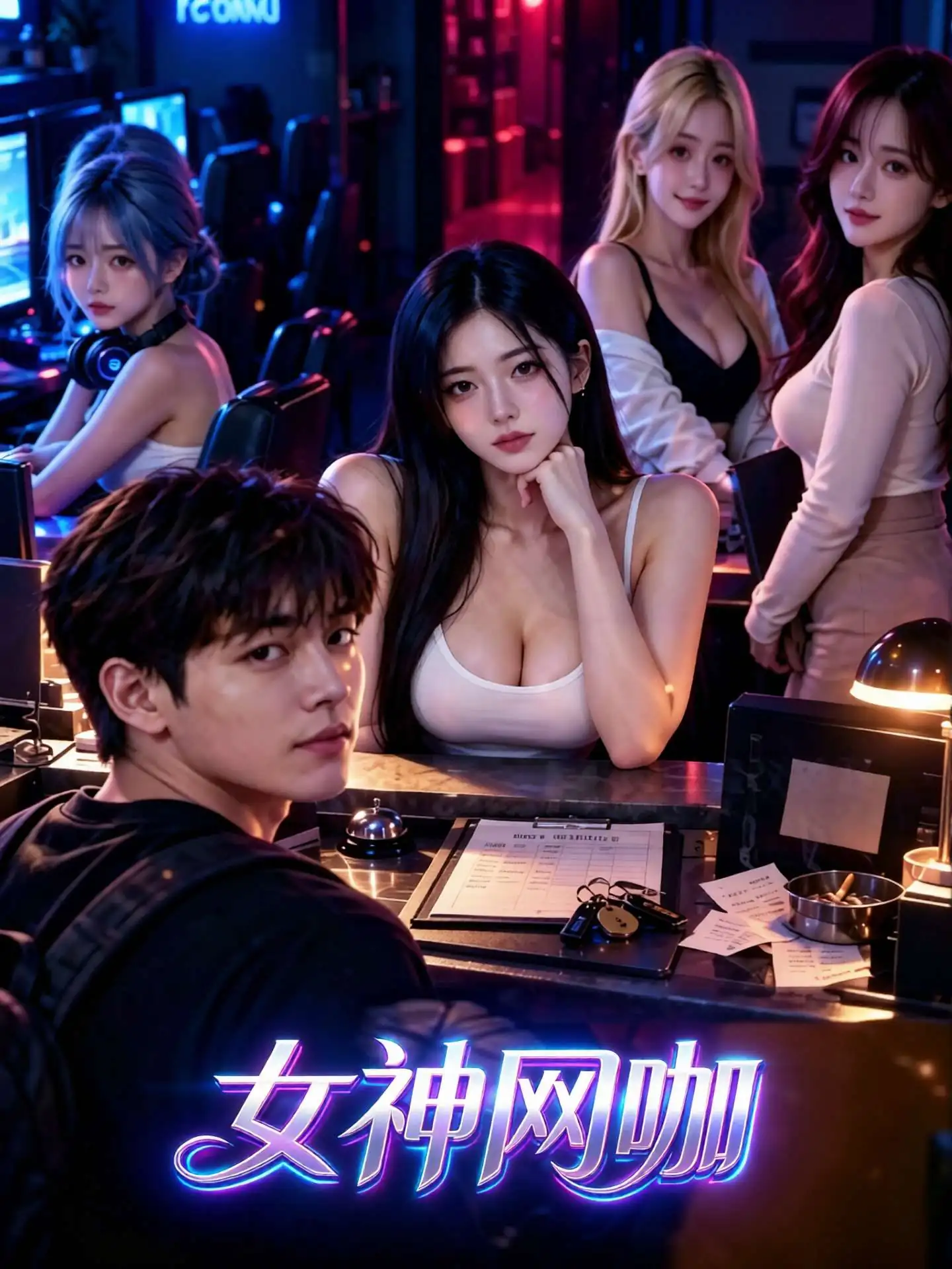 玫瑰落在会议桌短剧封面